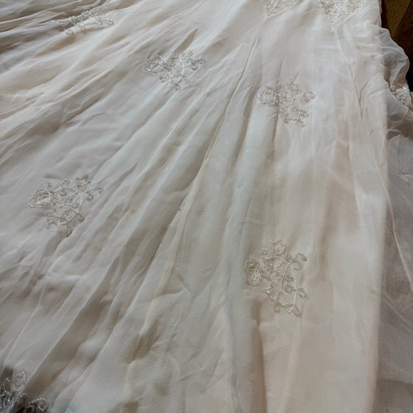 Vintage 100% Silk Beaded Dress Vintage Wedding Dress Vintage Silk Beaded Wedding - Picture 8 of 17